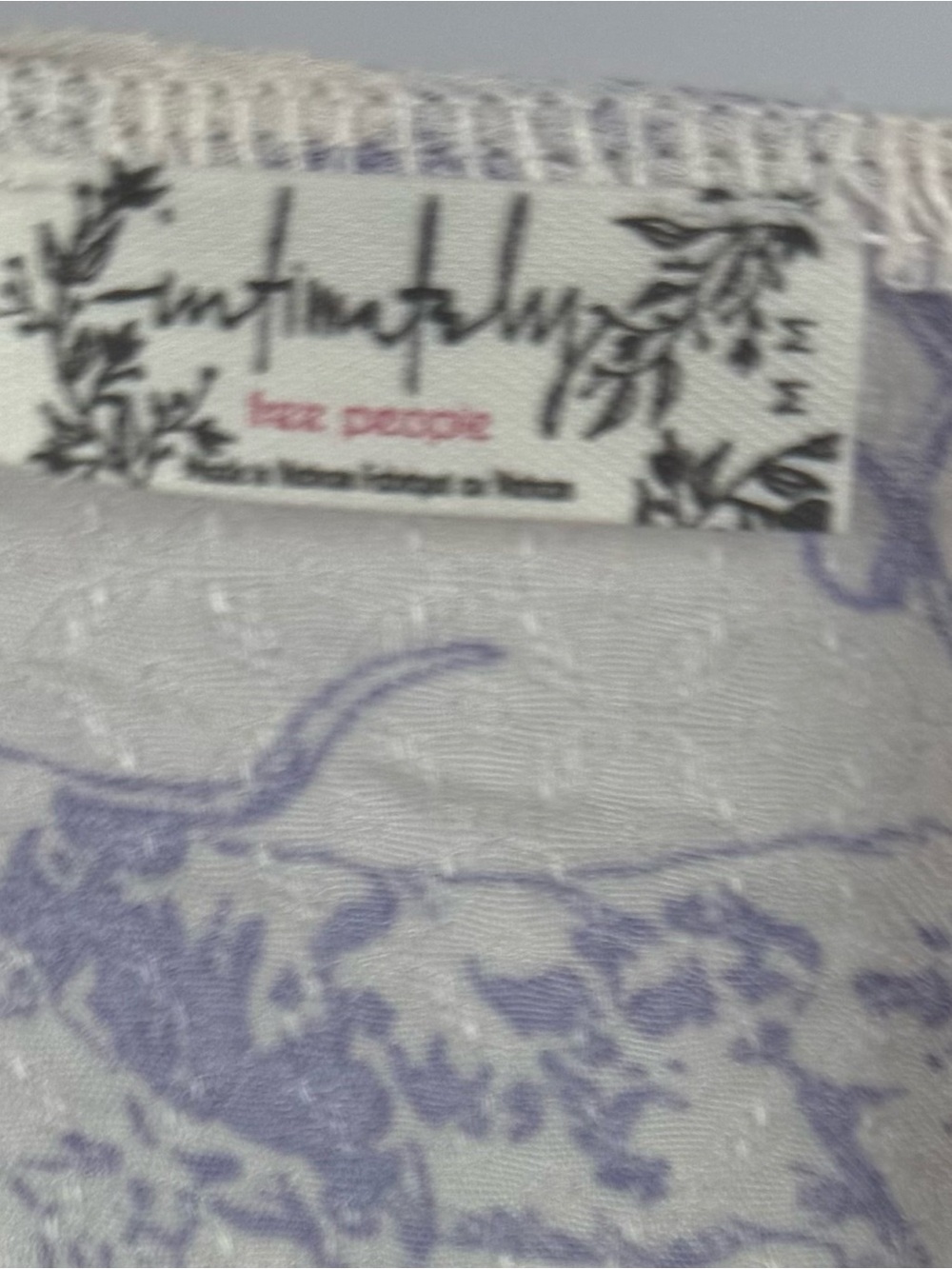 Free People Intimately Everything’s Rosy Bodysuit M Rodeo Print Lace Trim - Picture 7 of 8